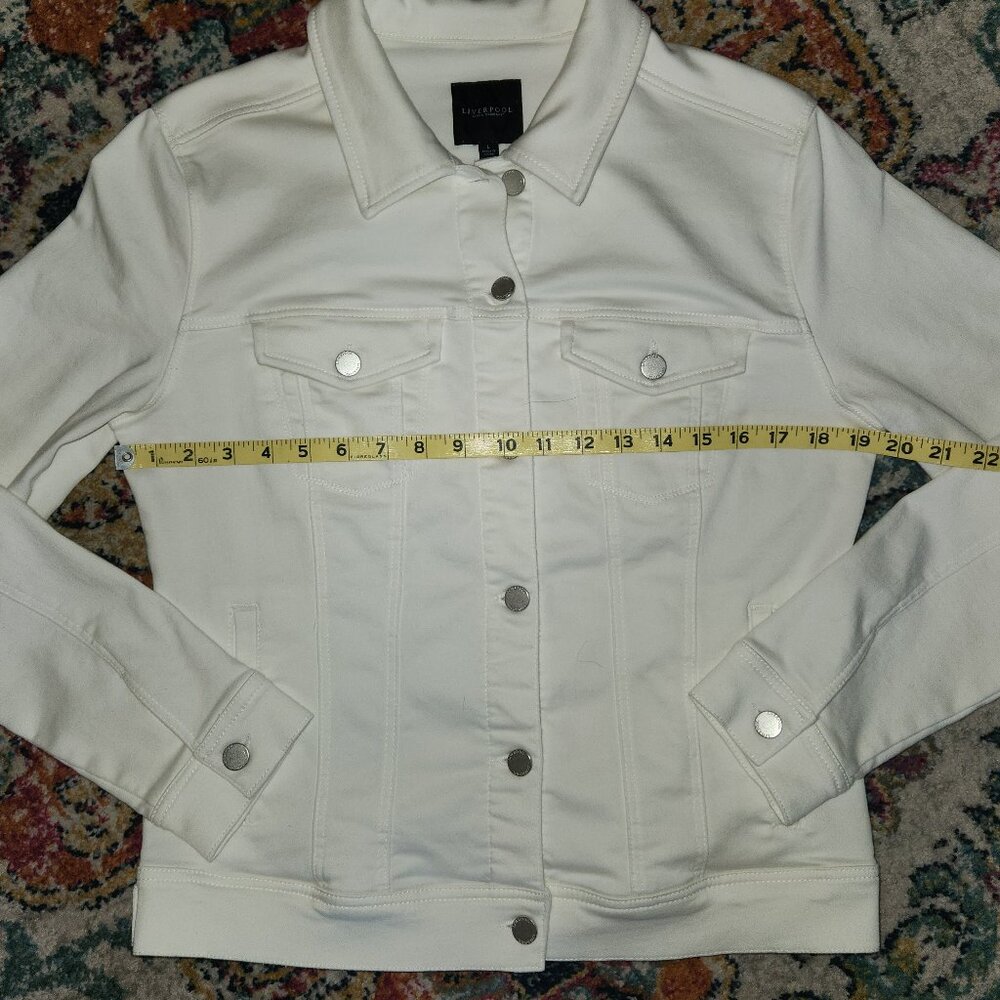 Liverpool Kolten Women's White Denim Jacket – Size Large - Picture 6 of 14